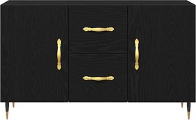 vidaXL Πλαϊνό γραφείο Μαύρη Οξυά 100 x 36 x 60 εκ. Επεξεργασμένο ξύλο
