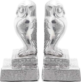 vidaXL Βιβλιοστάτες 2 pcs Ασημί 12 x 9 x 19 εκ. Αλουμίνιο