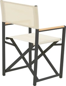 Πολυθρόνα σκηνοθέτη Mabu pakoworld ανθρακί αλουμίνιο 56x48x86εκ