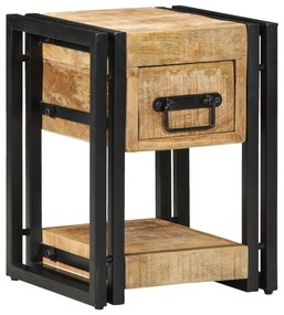 vidaXL Κομοδίνα 2 τμχ 40x40x40 εκ. Μασίφ ξύλο μάνγκο