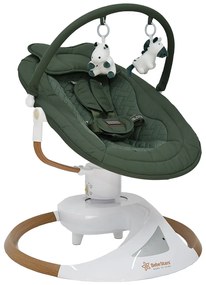 Ηλεκτρικό Ρηλάξ Με Μουσική (0+ Μηνών/Έως 9kg) Bebe Stars Snuggle Forest Green 256-176