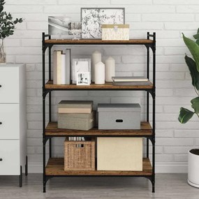 vidaXL Ράφι Βιβλίων 4 pcs Καφέ 80 x 40 x 1.5 cm Επεξεργασμένο ξύλο