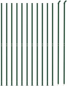 vidaXL Συρματόπλεγμα Περίφραξης Πράσινο 2,2 x 25 μ. με Βάσεις Φλάντζα