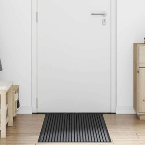 vidaXL Χαλάκι Εξώπορτας Μαύρο και Γκρι 60 x 150 cm Πολυπροπυλένιο, PVC