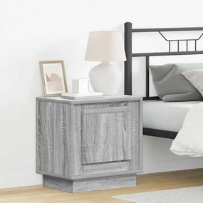 vidaXL Κομοδίνο Γκρι 44 x 34,5 x 45 εκ Επεξεργασμένο Ξύλο