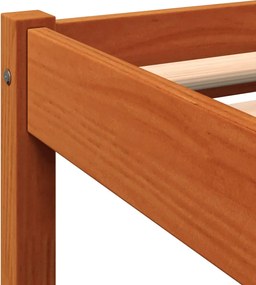 vidaXL Σκελετός Κρεβ. Χωρίς Στρώμα Καφέ Κεριού 75x190 εκ Μασίφ Πεύκο