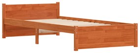 vidaXL Σκελετός Κρεβατιού Καφέ κεριού 100 x 200 cm Μασίφ ξύλο πεύκου