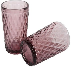 Γυάλινα Ποτήρια Σωλήνα Σετ 6 Τμχ Pink 373-91-104 Glass