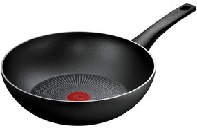 Τηγάνι Tefal Wok C2921953 Force, 28 cm, Αντικολλητική επίστρωση, Thermo-Fusion, Επαγωγή, Μαύρο