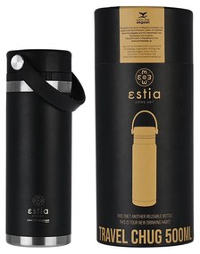 Μπουκάλι Θερμός Travel Chug Save The Aegean Midnight Black 500ml - Estia