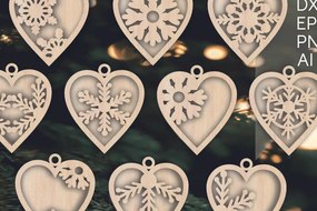 Σετ των 2 Intra απο ξύλο plywood Χρώμα wenge 3mm-4mm πάχος - Χριστουγεννιάτικο Δέντρο Παιχνίδια Αρχεία Δίασταση 6x6 cm INTRAFABR-105065167