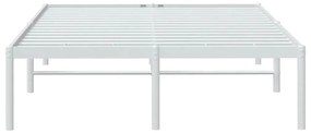 vidaXL Πλαίσιο Κρεβατιού Λευκό 135 x 190 εκ. Μεταλλικό