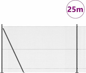 vidaXL Στύλος Περιφράξεων Γκρι 25 x 1,4 μ. (12 x 12 χλστ. δίχτυ)