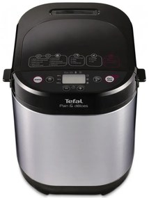 Αρτοπαρασκευαστής Tefal Pain & Delices PF240E38, 700 W, 1000/750/500 γρ., 3 επίπεδα ψησίματος, 20 προγράμματα, Μαύρο/Inox