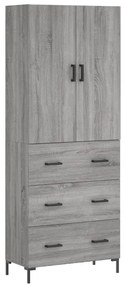 vidaXL Ντουλάπι Γκρι Sonoma 69,5 x 34 x 180 εκ. Επεξεργασμένο Ξύλο