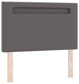 vidaXL Κεφαλάρι Επιτοίχιο με κεφαλάρι Γκρι 90 cm PVC