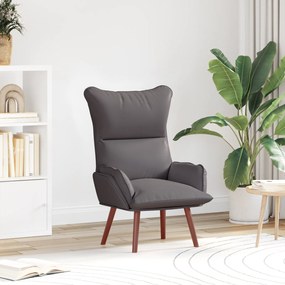 vidaXL Χαλαρωτική Καρέκλα Γκρι Ψεύτικο Δέρμα