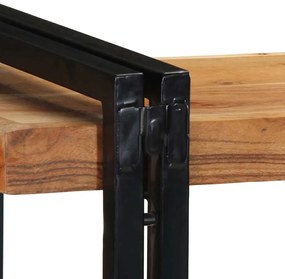 Ράφι τοίχου 110x33x45 cm Μασίφ ξύλο ακακίας - Καφέ