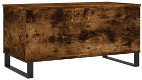 vidaXL Τραπεζάκι Σαλονιού Καπνιστή Δρυς 90x44,5x45 εκ. Επεξ. Ξύλο