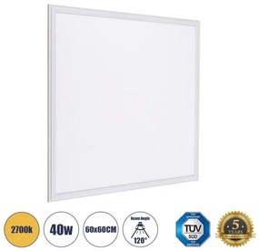 Χωνευτό Panel Milky Super Slim 40W 2700K IP20 Λευκό 60208 Globostar -60208-Λευκό 60208