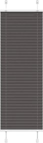 vidaXL Πλισέ περσίδα Μαύρο 40x150 cm Πλάτος υφάσματος 39,4 cm