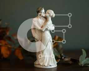 Intra Συλλεκτικό Ξύλινο Παζλ Plywood 4mm - Ειδώλιο δύο ατόμων που φιλιούνται Σε Ξύλινο Κουτί - Διαστάσεις Puzzle: 10x10 cm – 25 κομμάτια