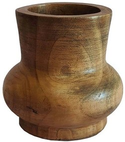 Βάζο Cedar 032256 23x23x21cm Brown Ξύλο