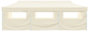 vidaXL Τέντα Εκδηλώσεων με 8 Τοιχώματα Πτυσσόμενη Pop-Up Κρεμ 870x291x315 εκ.
