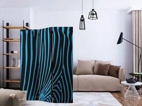 Διαχωριστικό με 3 τμήματα - Zebra pattern (turquoise) [Room Dividers]