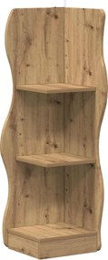vidaXL Γωνιακό ράφι Artisan Δρυς 34 x 33 x 102 εκ Επεξεργασμένο Ξύλο