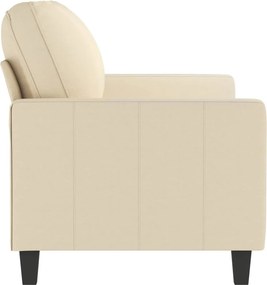 vidaXL Καναπές Διθέσιος Κρεμ 140 εκ. Υφασμάτινος