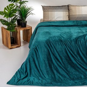 Κουβέρτα Tokyo Fleece Petrol Melinen Queen Size 220x240cm Πολυέστερ