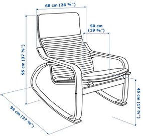 POÄNG κουνιστή πολυθρόνα 494.292.41