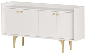 Μπουφές Serena 393MRD1321 150x40x80cm White Μοριοσανίδα, Μελαμίνη