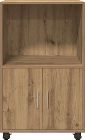 vidaXL Ντουλάπι Τροχήλατο Αρτισιανή Δρυς 55x40x91 εκ. από Επεξ. Ξύλο