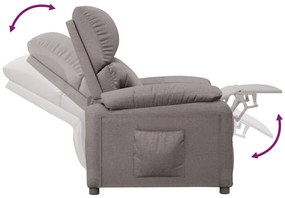 vidaXL Πολυθρόνα Ανακλινόμενη Taupe Υφασμάτινη