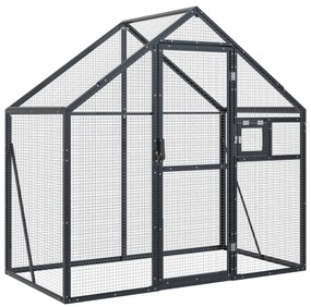 vidaXL Κλουβί Ανθρακί 179 x 100 x 185 εκ. από Αλουμίνιο