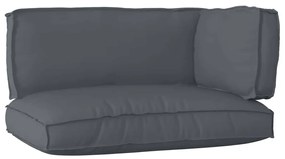 vidaXL Σετ Μαξιλαριών Πάγου 3 pcs Ανθρακί Ύφασμα Όξφορντ