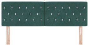 vidaXL LED Προσκολλητήρι Κρύσταλλο με Διακοσμημένα Κουμπιά Σκούρο Πράσινο 72 εκ Βελούδο