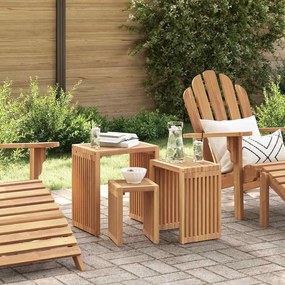 vidaXL Κουμπωτό σετ Πλευρικών Τραπεζιών 3 pcs Καφέ 33 x 44.5 x 51 εκ