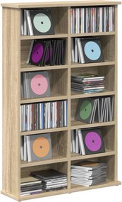 vidaXL Ντουλάπα CD Sonoma Δρυς 60 x 17 x 92 εκ. Επεξεργασμένο Ξύλο