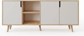 Κονσόλα Sapphire Δρυς / Λευκό FLEFLOR 180x45x80