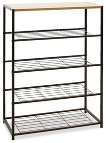 Pakoworld Παπουτσοθήκη Ramon 12 Ζευγών 63x30x83cm Φυσικό-Μαύρο 085-000011