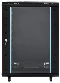 vidaXL Καμπίνα Δικτύου με Περιστ. Πόδια 15U 19" IP20 60x45x86 εκ.