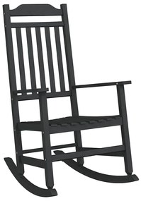 vidaXL Κουνιστή καρέκλα Μαύρο 65 x 84 x 114 εκ Πολυαιθυλένιο