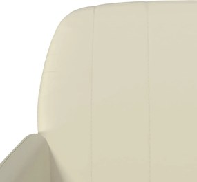vidaXL Πάγκος Κρεμ 107x80x81 εκ. από Συνθετικό Δέρμα