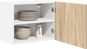 vidaXL Κρεμαστό ντουλάπι Σομόνα Δρυς και Λευκό 50 x 31 x 40 εκ.