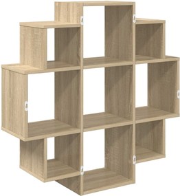 vidaXL Ράφι Τοίχου Sonoma Δρυς 90 x 25 x 90 εκ. Επεξεργασμένο Ξύλο