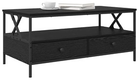 vidaXL Τραπεζάκι σαλονιού with Drawer Μαύρη δρυς 100 x 51 x 45 cm