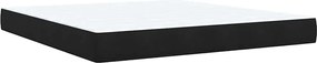 vidaXL Κρεβάτι Boxspring με Στρώμα Μαύρο 180x200 εκ. Βελούδινο